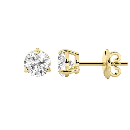 1CTW Round Lab-Grown Diamond Prong Stud Earring 2 Stones