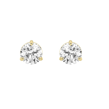 1CTW Round Lab-Grown Diamond Prong Stud Earring 2 Stones