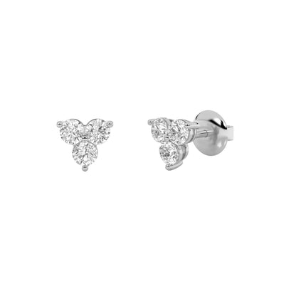 1.5CTW Round Lab-Grown Diamond Prong Three Stone Earrings 6 Stones