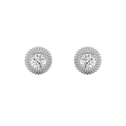 2CTW Round Lab-Grown Diamond Prong Vintage Inspired Stud Earrings 2 Stones