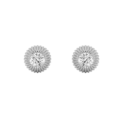 2CTW Round Lab-Grown Diamond Prong Vintage Inspired Stud Earrings 2 Stones