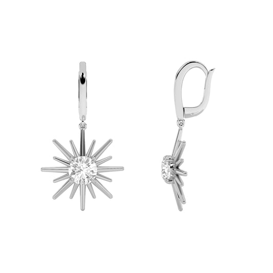 2CTW Round Lab-Grown Diamond Prong Astralis Earrings 2 Stones