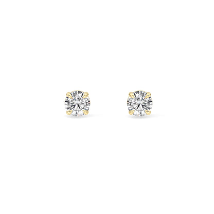 0.5CTW Round Lab-Grown Diamond 4 Prong Stud Earrings 2 Stones