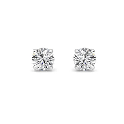 2CTW Round Lab-Grown Diamond 4 Prong Stud Earrings 2 Stones