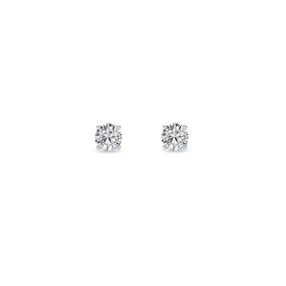 0.25CTW Round Lab-Grown Diamond Screw Back Stud Earrings 2 Stones