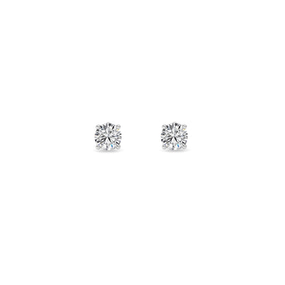 0.25CTW Round Lab-Grown Diamond Screw Back Stud Earrings 2 Stones