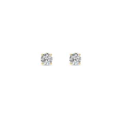 0.25CTW Round Lab-Grown Diamond Screw Back Stud Earrings 2 Stones