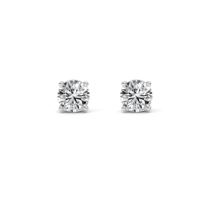 3CTW Round Lab-Grown Diamond Stud Earrings 2 Stones