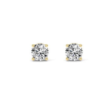 3CTW Round Lab-Grown Diamond Stud Earrings 2 Stones