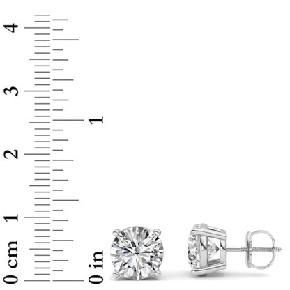 5CTW Round Lab-Grown Diamond Stud Earrings