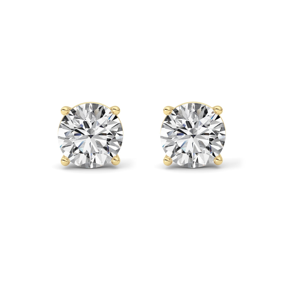 5CTW Round Lab-Grown Diamond Stud Earrings