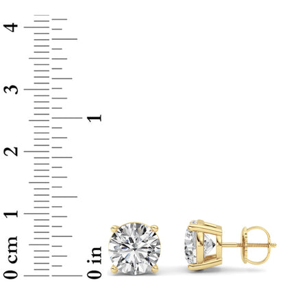 5CTW Round Lab-Grown Diamond Stud Earrings