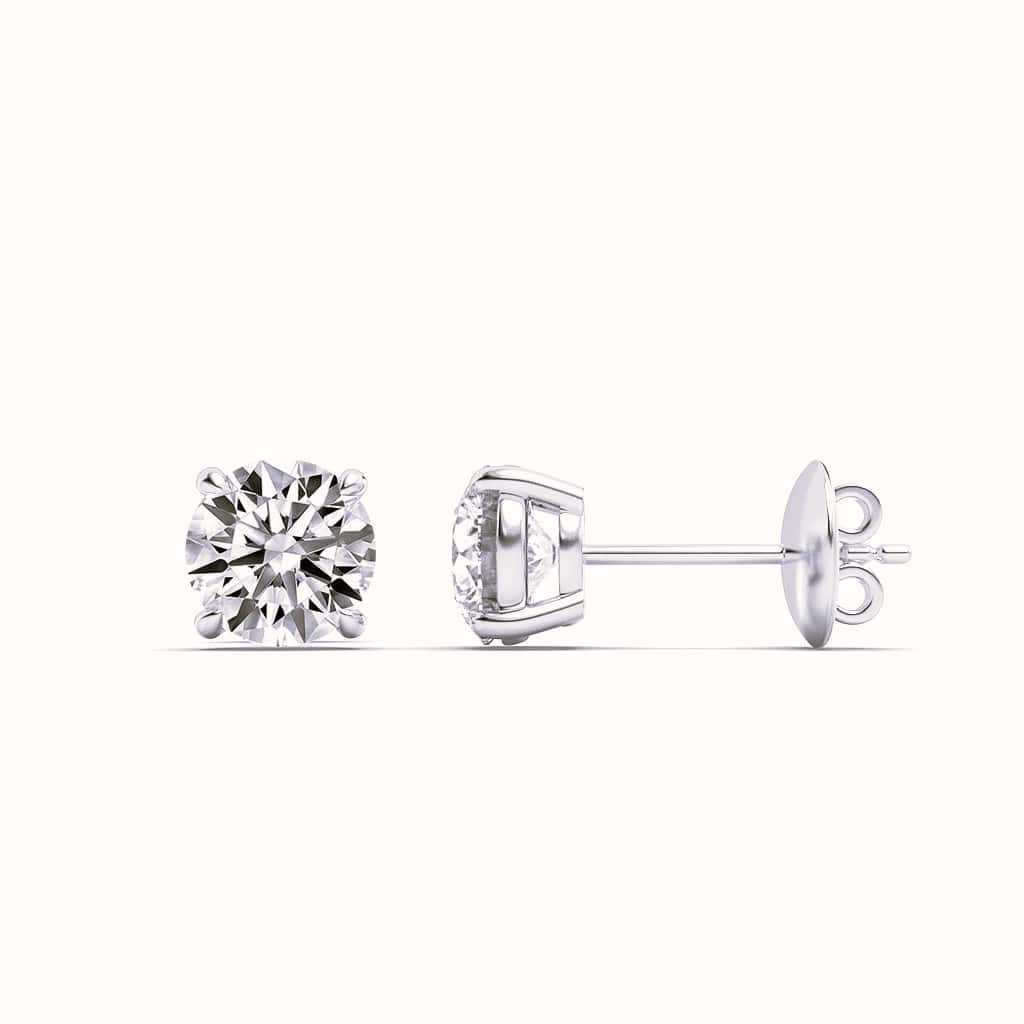 8CTW Round Lab-Grown Diamond Stud Earrings