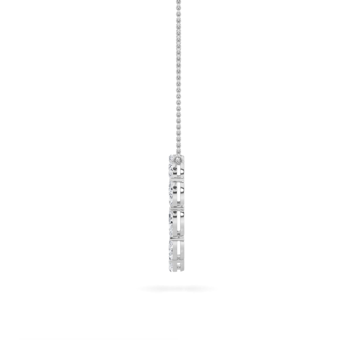 2.25CTW Marquise Lab-Grown Diamond Prong Circle Necklace 11 Stones