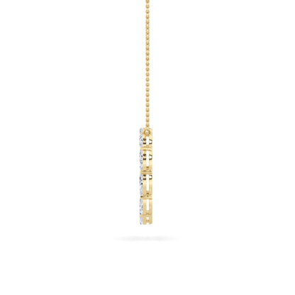 2.25CTW Marquise Lab-Grown Diamond Prong Circle Necklace 11 Stones