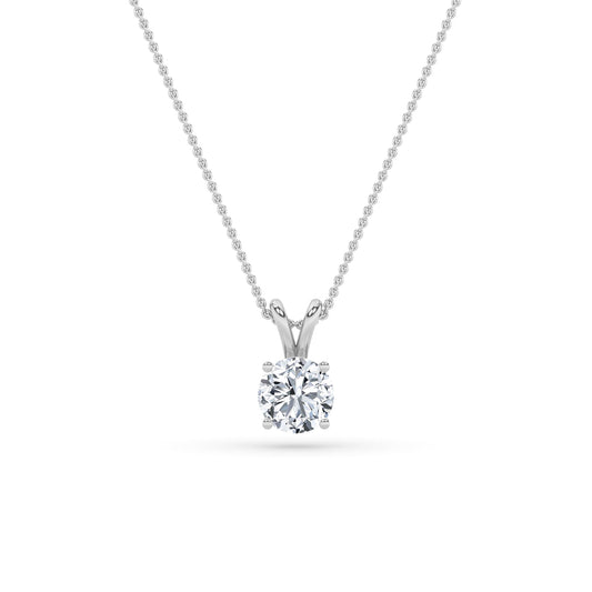 2CTW Round Lab-Grown Diamond Prong Split Bale Solitaire Pendant 1 Stone