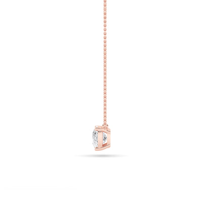 1CTW Elongated Cushion Lab-Grown Diamond Prong East West Solitaire Necklace 1 Stone