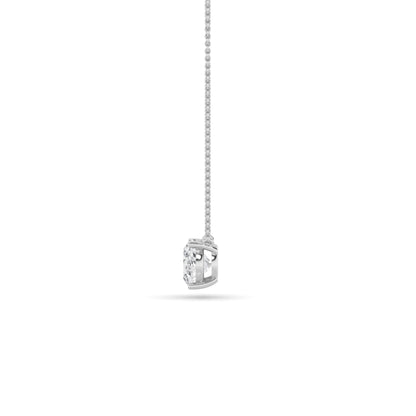 2CTW Oval Lab-Grown Diamond Prong East West Solitaire Necklace 1 Stone