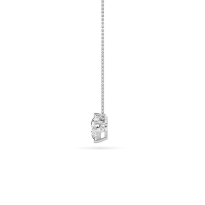 2CTW Pear Lab-Grown Diamond Prong East West Solitaire Necklace 1 Stone