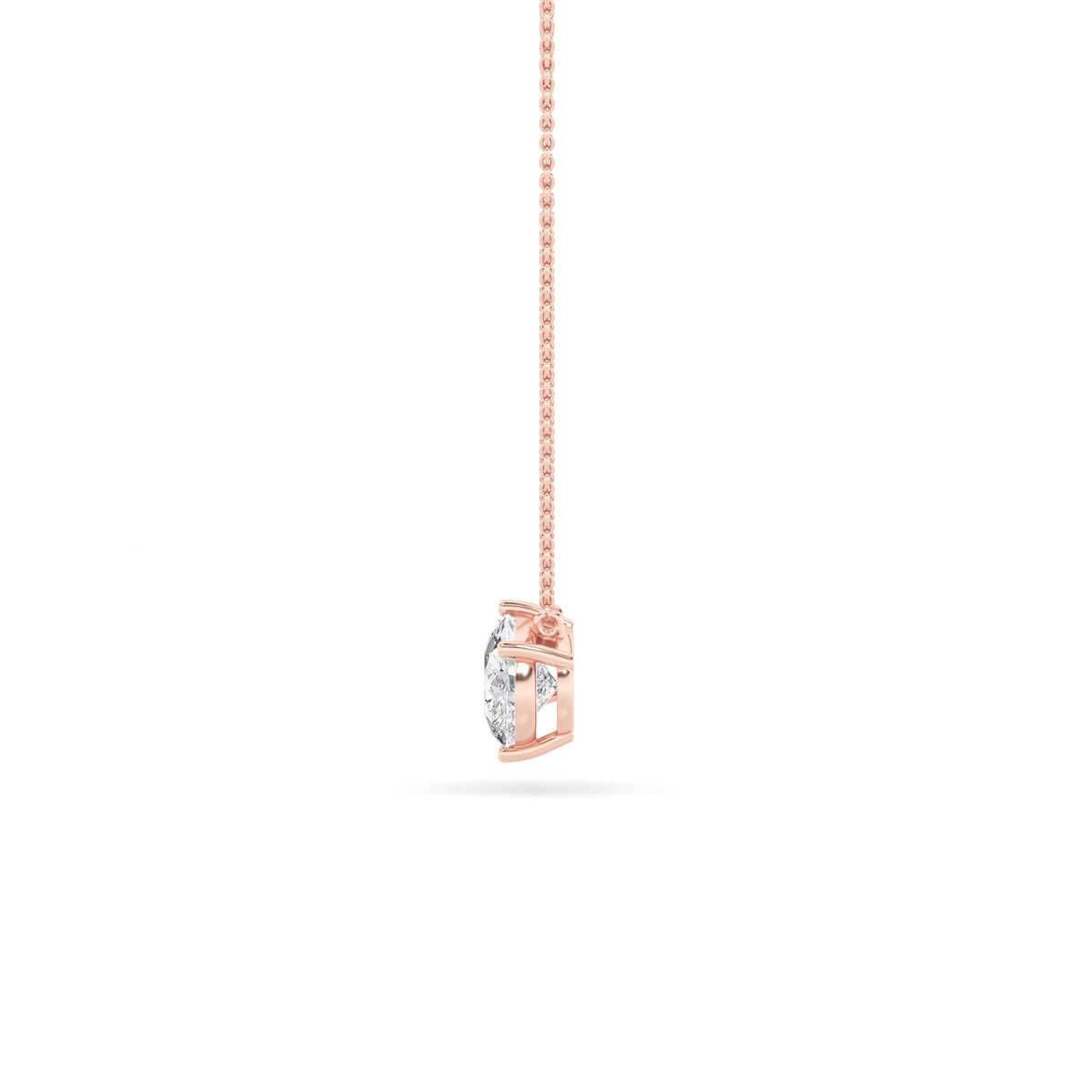 2CTW Pear Lab-Grown Diamond Prong East West Solitaire Necklace 1 Stone