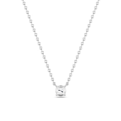 0.25CTW Round Lab-Grown Diamond Prong Solitaire Necklace 1 Stone