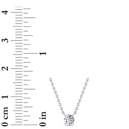 0.25CTW Round Lab-Grown Diamond Prong Solitaire Necklace 1 Stone