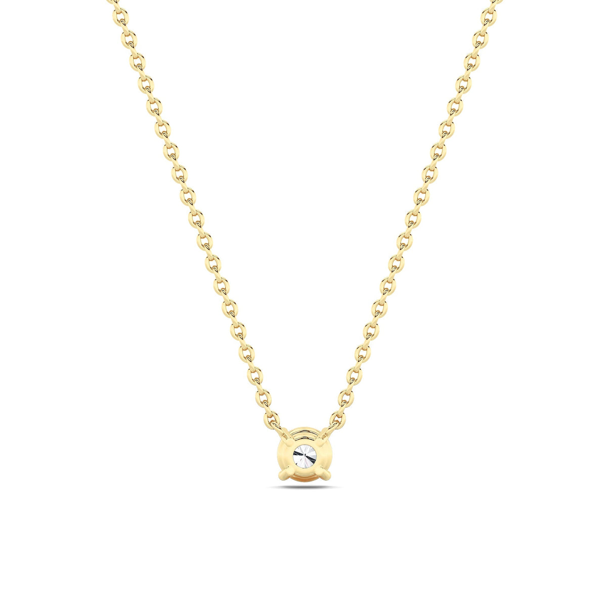 0.25CTW Round Lab-Grown Diamond Prong Solitaire Necklace 1 Stone
