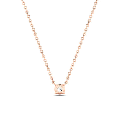 0.25CTW Round Lab-Grown Diamond Prong Solitaire Necklace 1 Stone