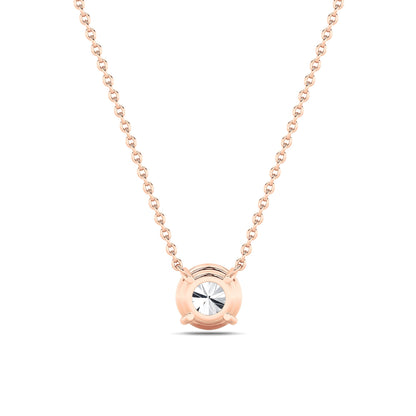 2CTW Round Lab-Grown Diamond Prong Solitaire Necklace 1 Stone