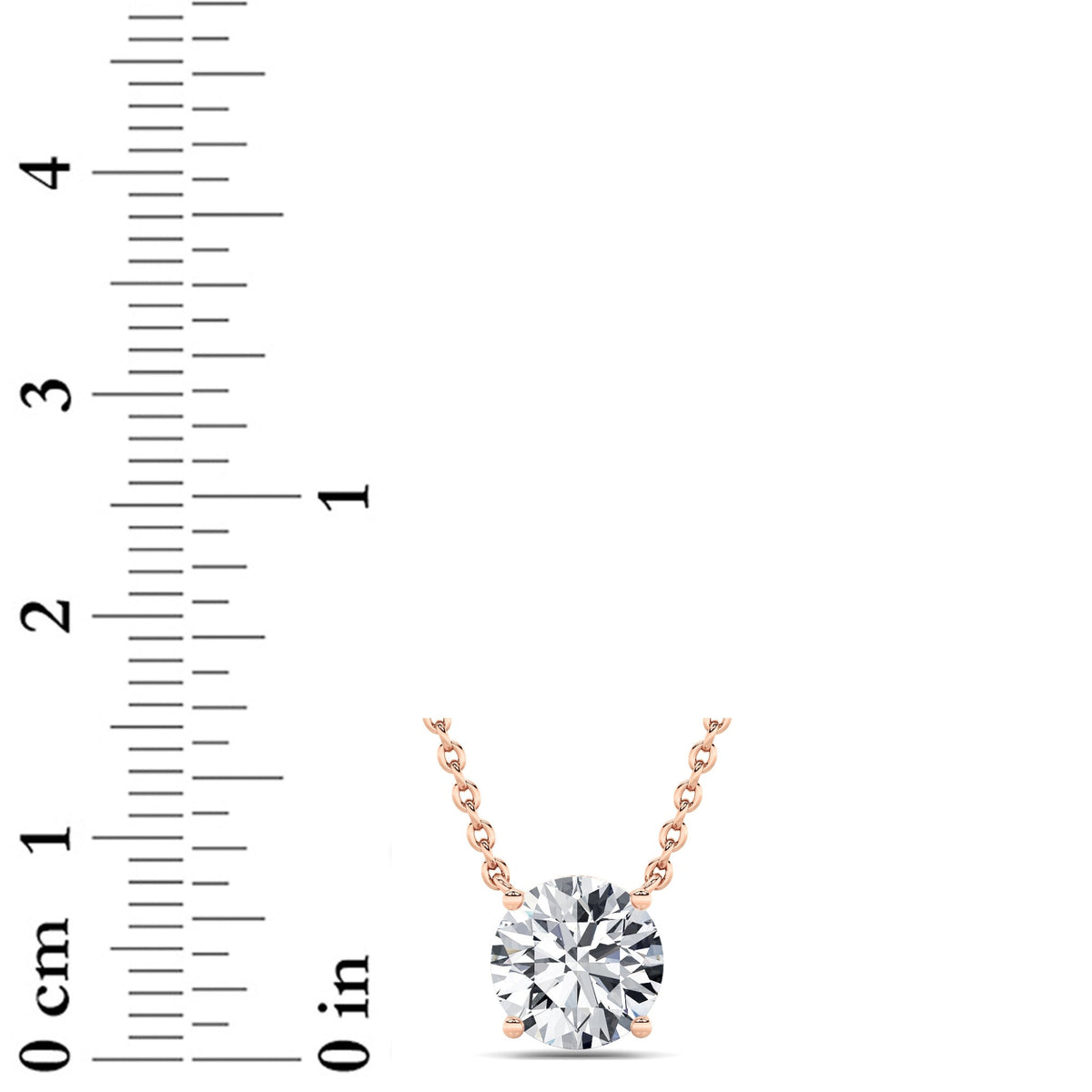 2CTW Round Lab-Grown Diamond Prong Solitaire Necklace 1 Stone