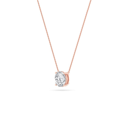 2CTW Round Lab-Grown Diamond Prong Solitaire Necklace 1 Stone