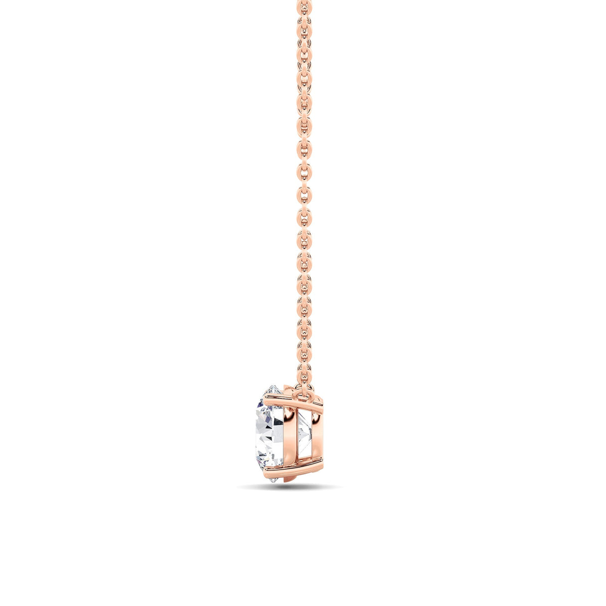 2CTW Round Lab-Grown Diamond Prong Solitaire Necklace 1 Stone