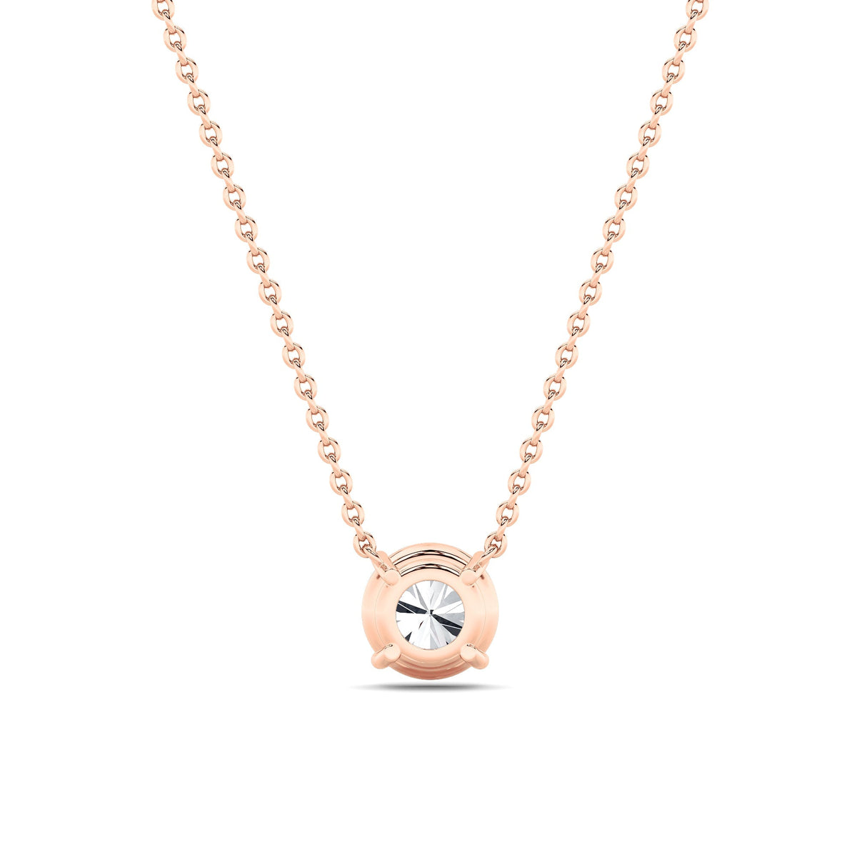 2CTW Round Lab-Grown Diamond Prong Solitaire Necklace 1 Stone