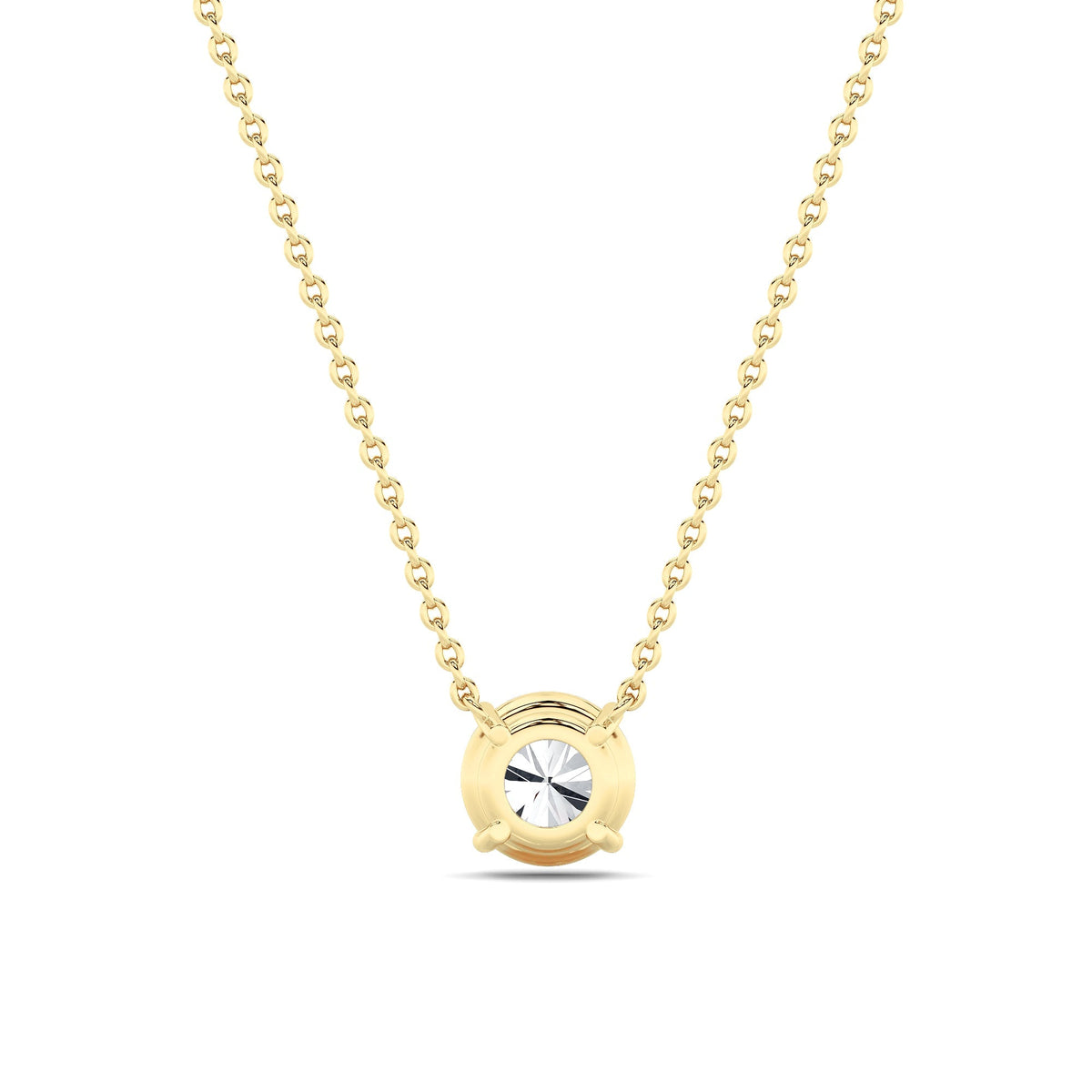2.5CTW Round Lab-Grown Diamond Prong Necklace 1 Stone