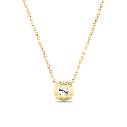 2.5CTW Round Lab-Grown Diamond Prong Necklace 1 Stone