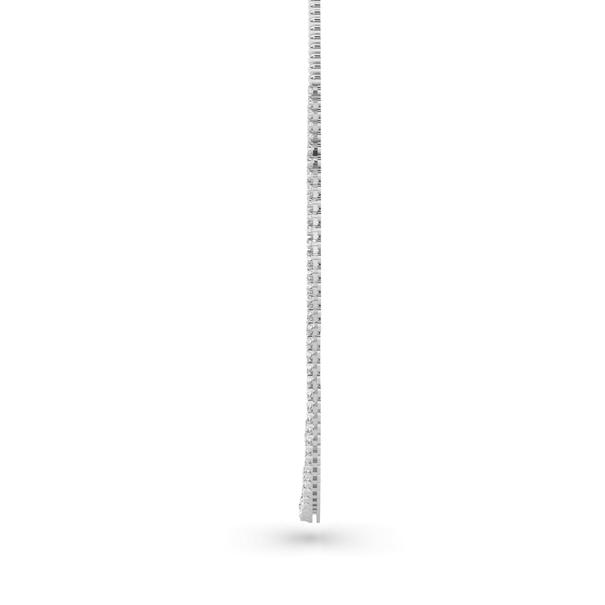 10CTW Round Lab-Grown Diamond Bezel Graduating Half Riviera Necklace 49 Stones