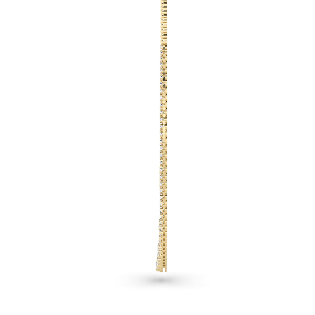 10CTW Round Lab-Grown Diamond Bezel Graduating Half Riviera Necklace 49 Stones