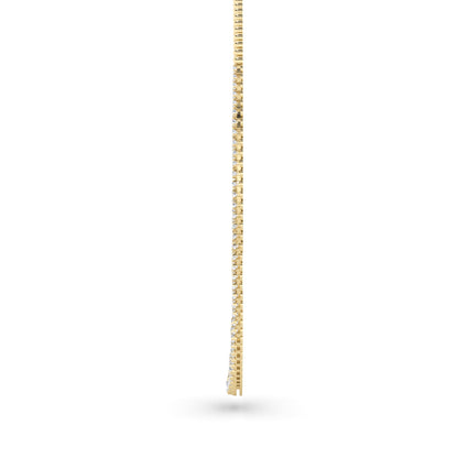 10CTW Round Lab-Grown Diamond Bezel Graduating Half Riviera Necklace 49 Stones