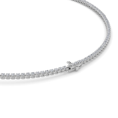 15CTW Round Lab-Grown Diamond Bezel Graduating Full Riviera Necklace 116 Stones