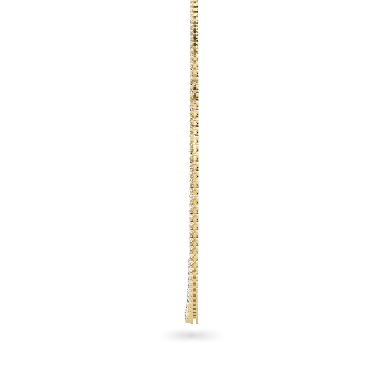 15CTW Round Lab-Grown Diamond Bezel Graduating Full Riviera Necklace 116 Stones