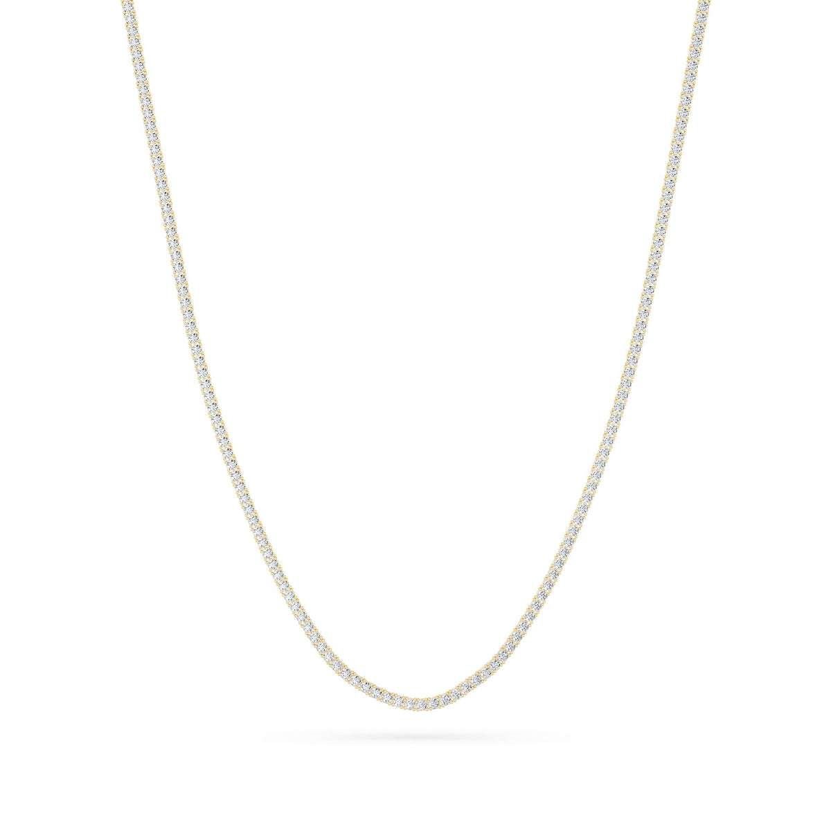 10CTW Round Lab-Grown Diamond Prong Tennis Necklace 169 Stones