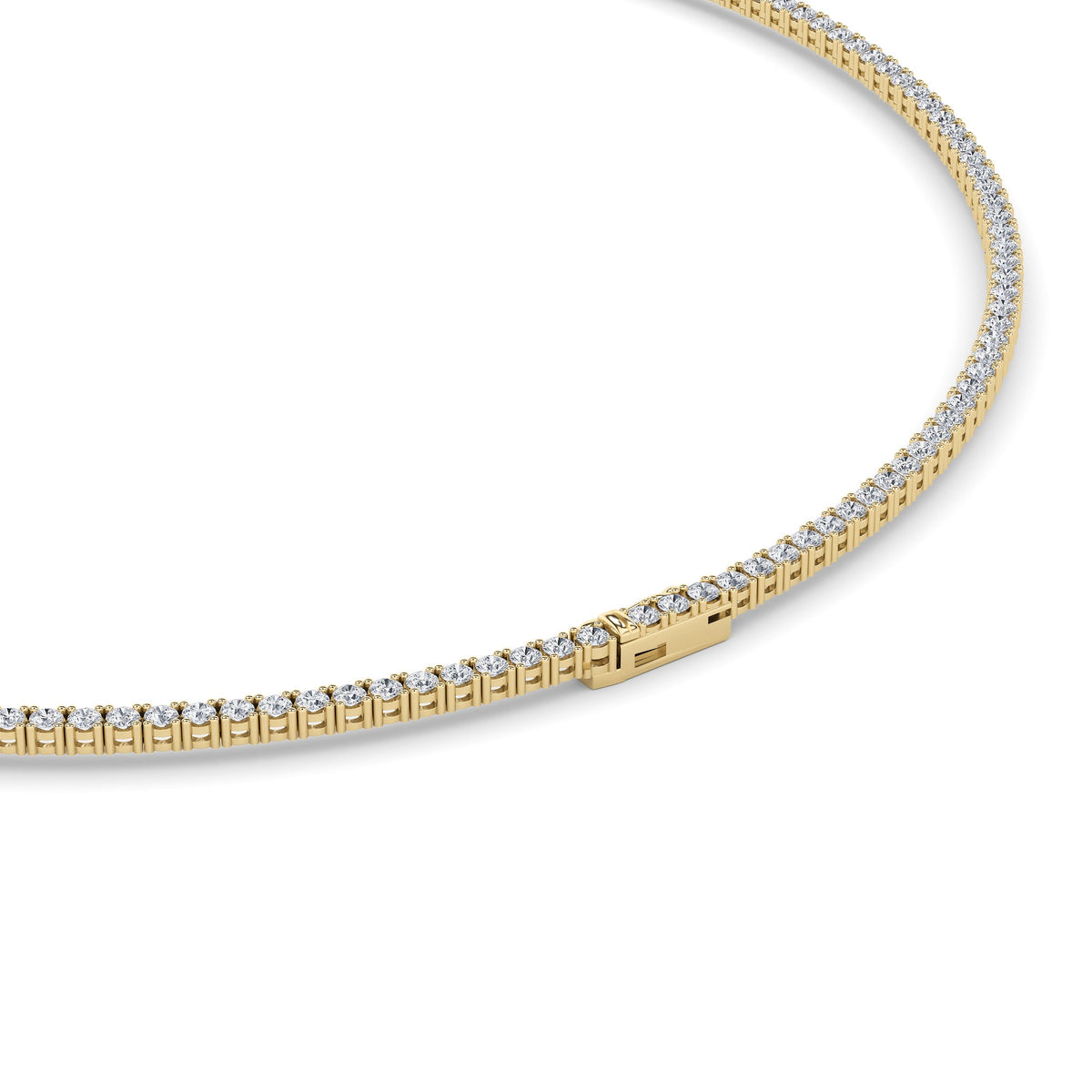 10CTW Round Lab-Grown Diamond Prong Tennis Necklace 169 Stones
