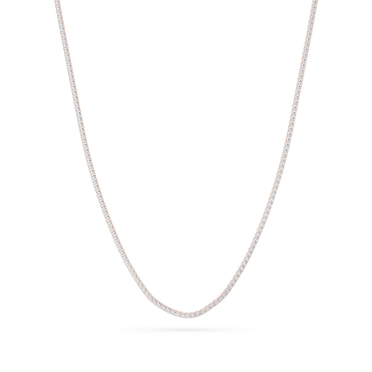 10CTW Round Lab-Grown Diamond Prong Tennis Necklace 169 Stones