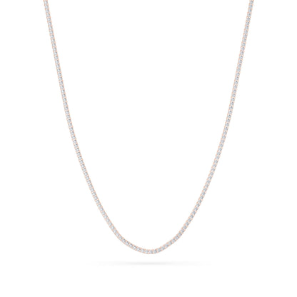 10CTW Round Lab-Grown Diamond Prong Tennis Necklace 169 Stones