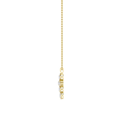 3CTW Oval Lab-Grown Diamond Prong Cross Pendant 93 Stones
