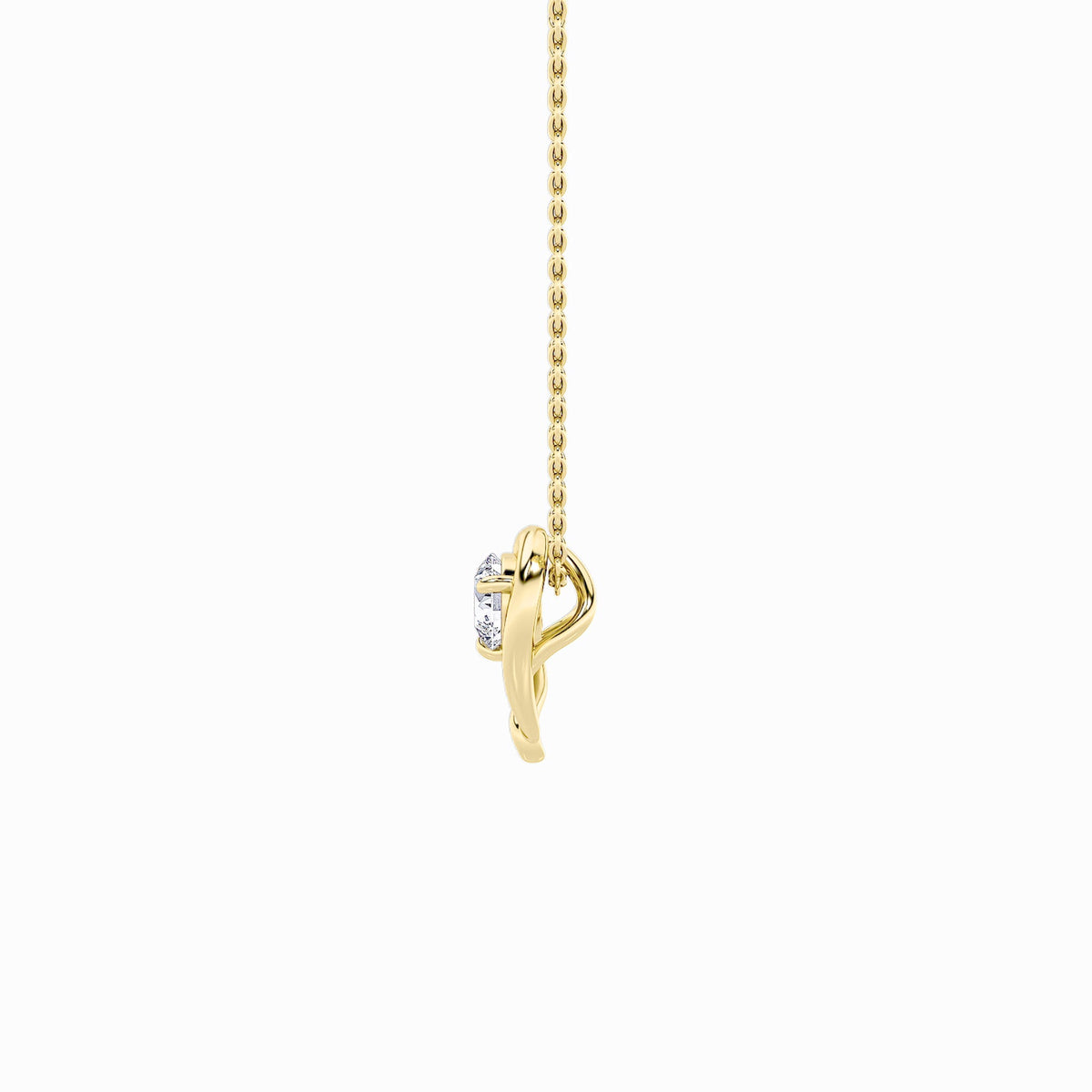 0.5CTW Round Lab-Grown Diamond Prong Heart Pendant 1 Stone