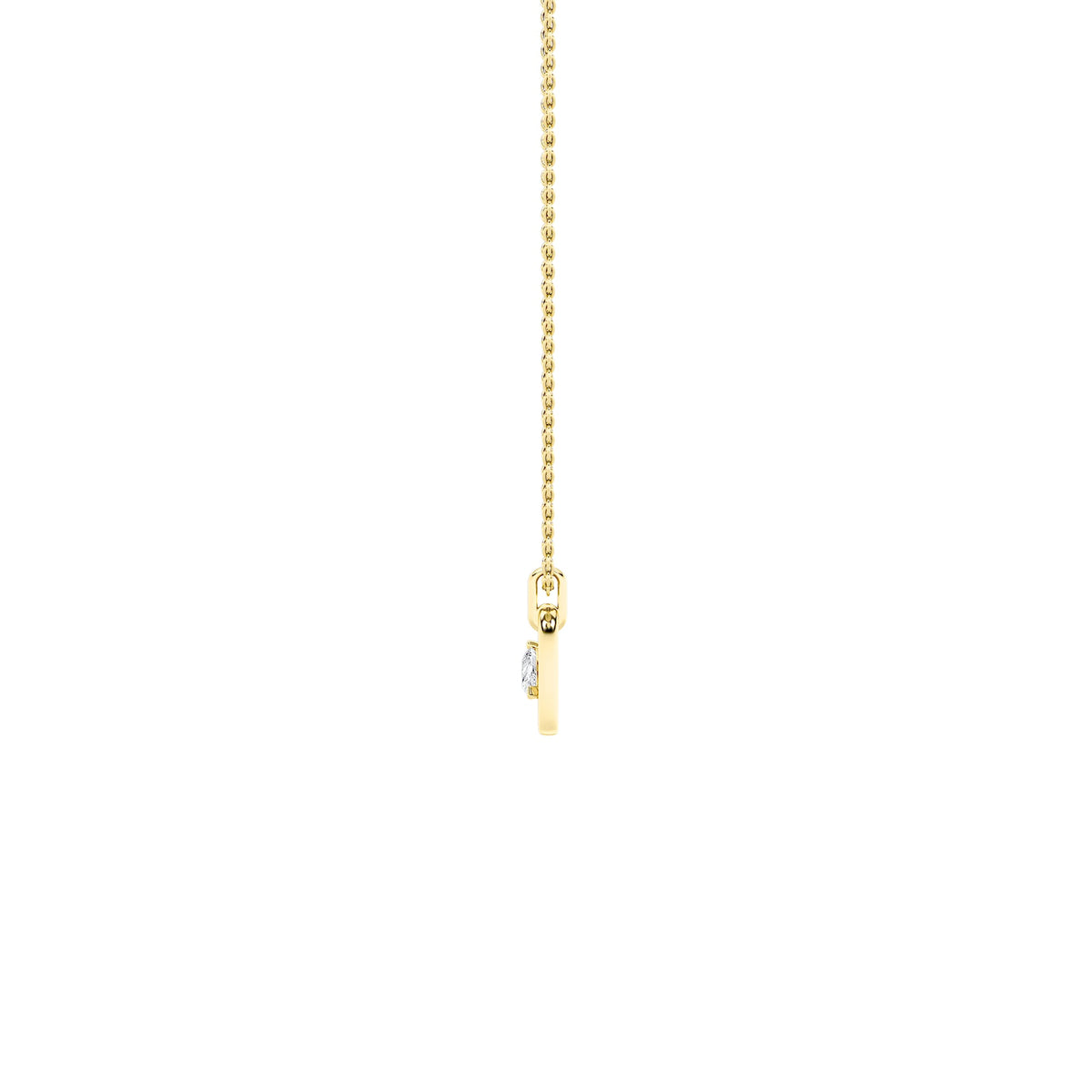 1CTW Pear Lab-Grown Diamond Prong Heart Dangle Pendant 1 Stone