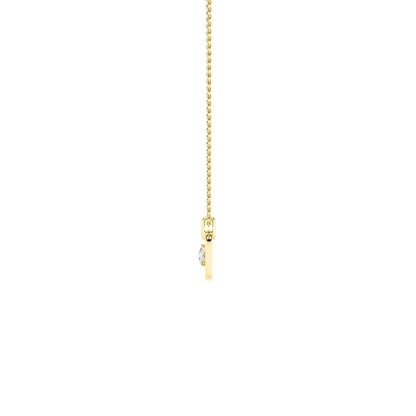 1CTW Pear Lab-Grown Diamond Prong Heart Dangle Pendant 1 Stone