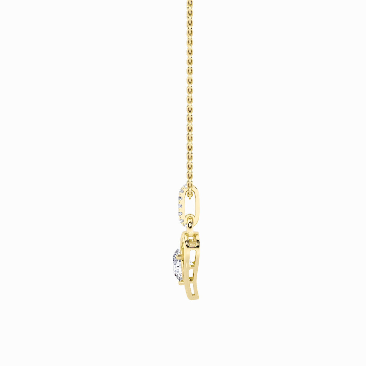 1.5CTW Round Lab-Grown Diamond Prong Heart Pendant 8 Stones