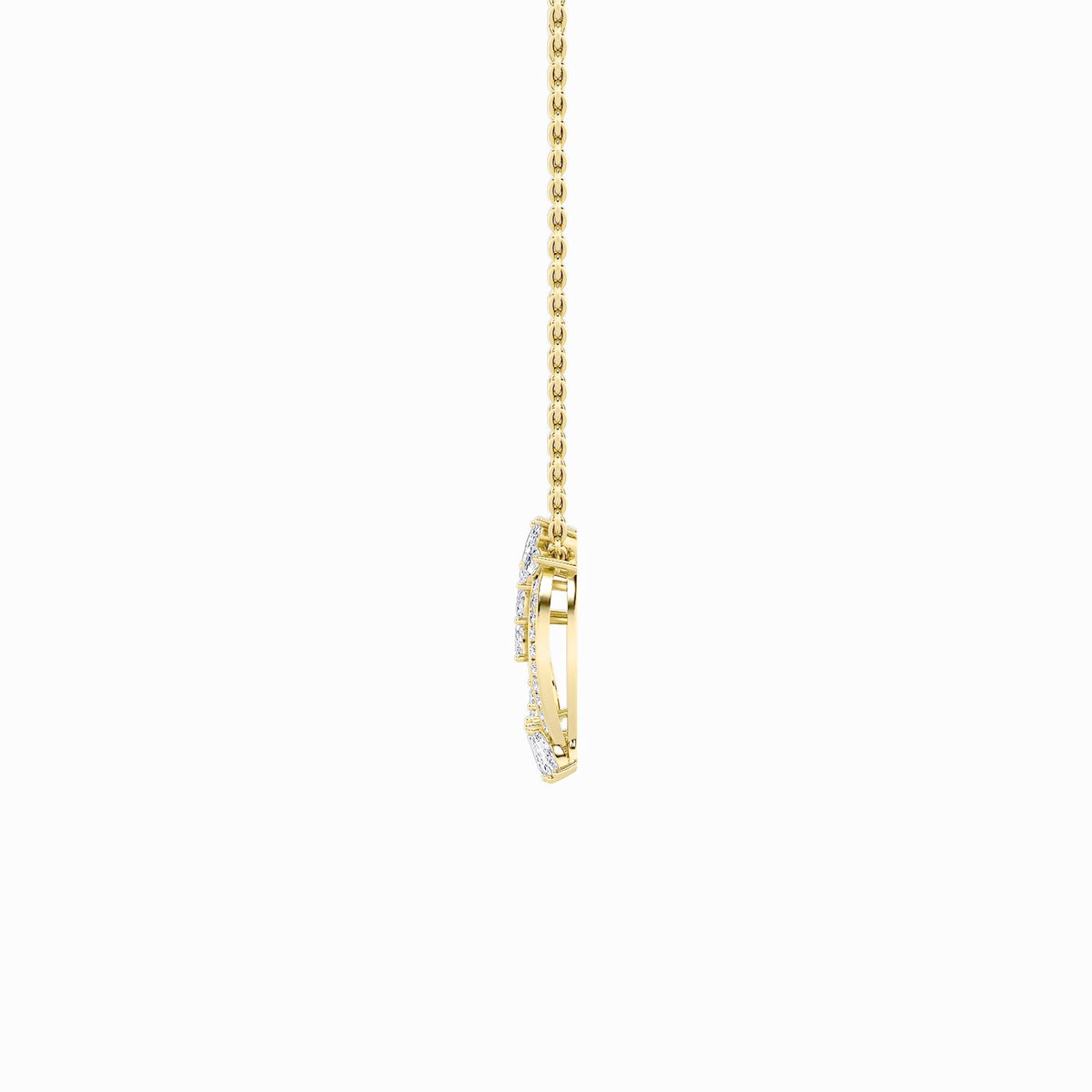 2.5CTW Marquise Lab-Grown Diamond Prong Heart Pendant 27 Stones